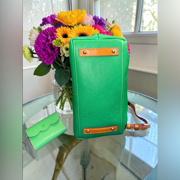 5 peice Dooney & Bourke Green Pebble Leather Satchel bundle - Picture 8 of 13